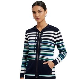 ⭐️ Tommy Hilfiger ($118) Striped Cotton Zip-Up Hoodie Sweater - PTP 21